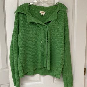 Talbots Green Sweater Cardigan Size XL